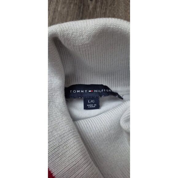 Tommy Hilfiger Turtleneck Colorblock Cuff Sleeve Sweater Women's Size Large - Picture 3 of 3